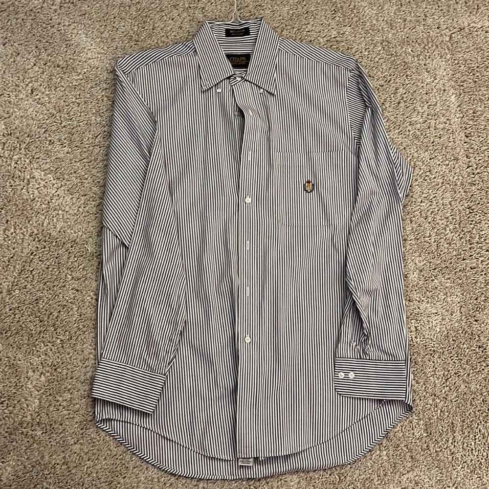 Ralph Lauren Chaps button down Dress shirt. 16. 34/35. Indigo.